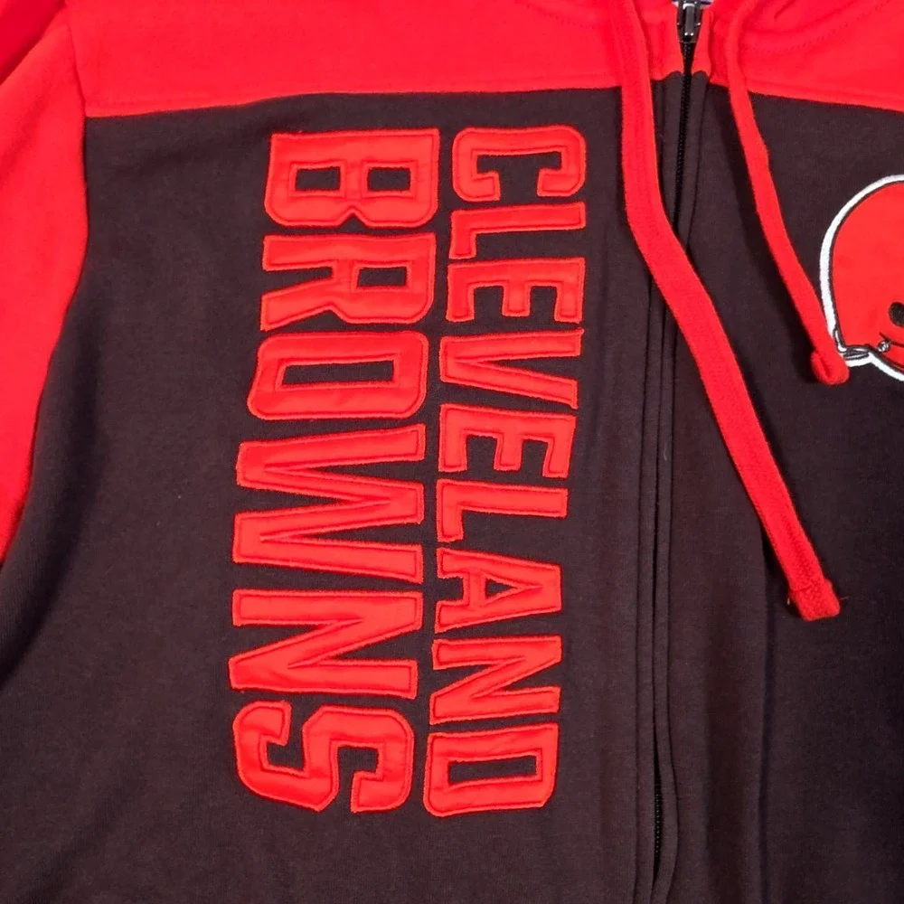 Starter Cleveland Browns Hoodie Mens XL Full Zip Sweatshirt NFL AFC Embroidered